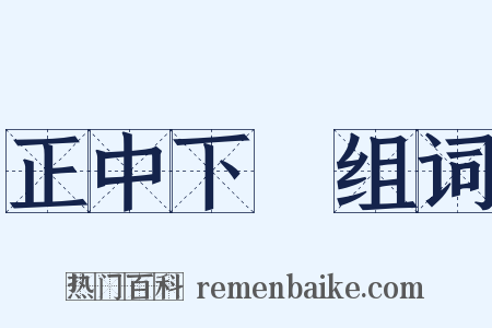 正中下懷组词是什么意思的图片